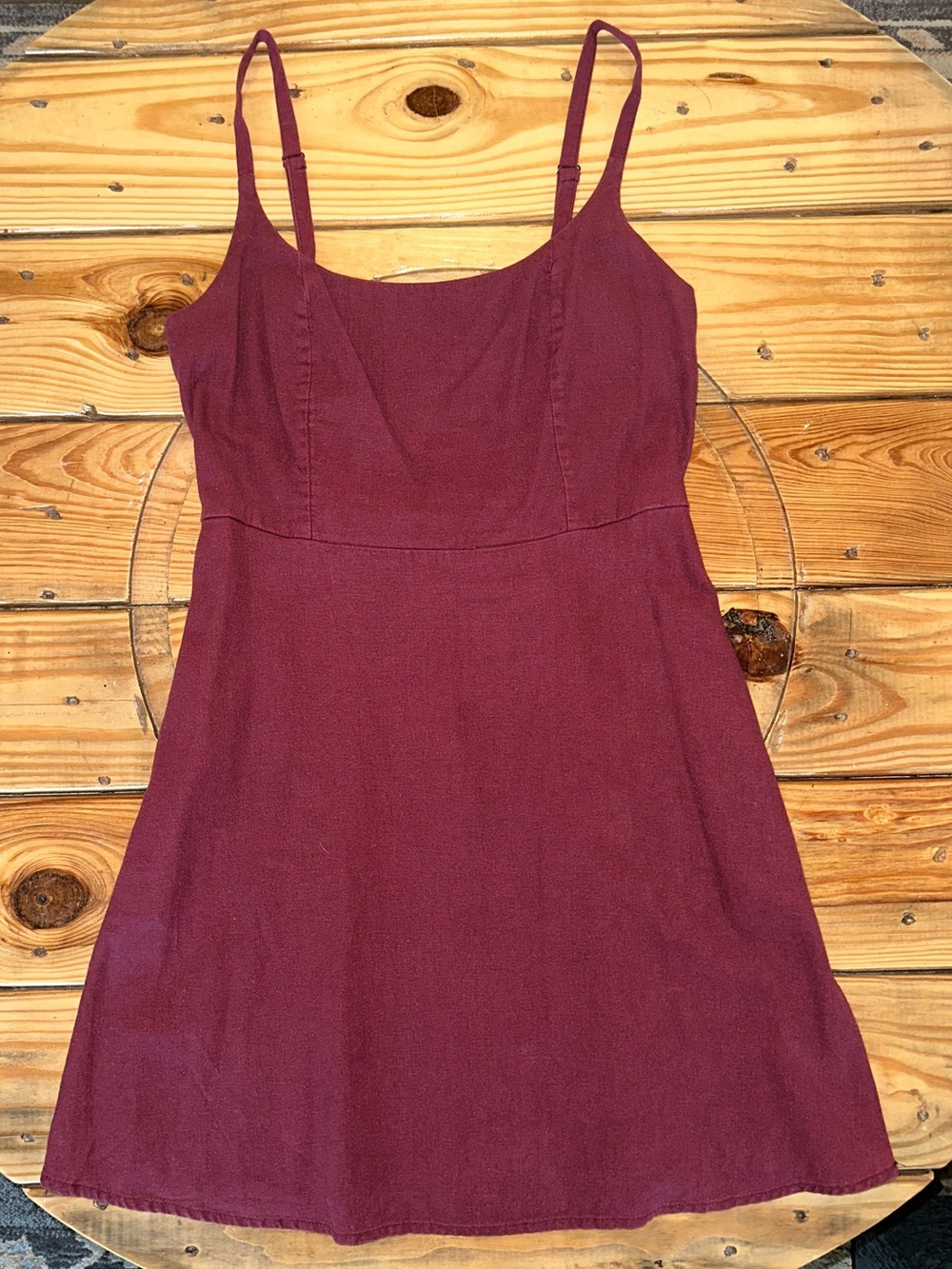 OLD NAVY LINEN-BLEND FIT & FLARE DRESS